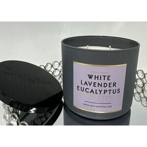 White Barn Bath & Body Works 3-wick Scented Candle WHITE LAVENDER EUCALYPTUS